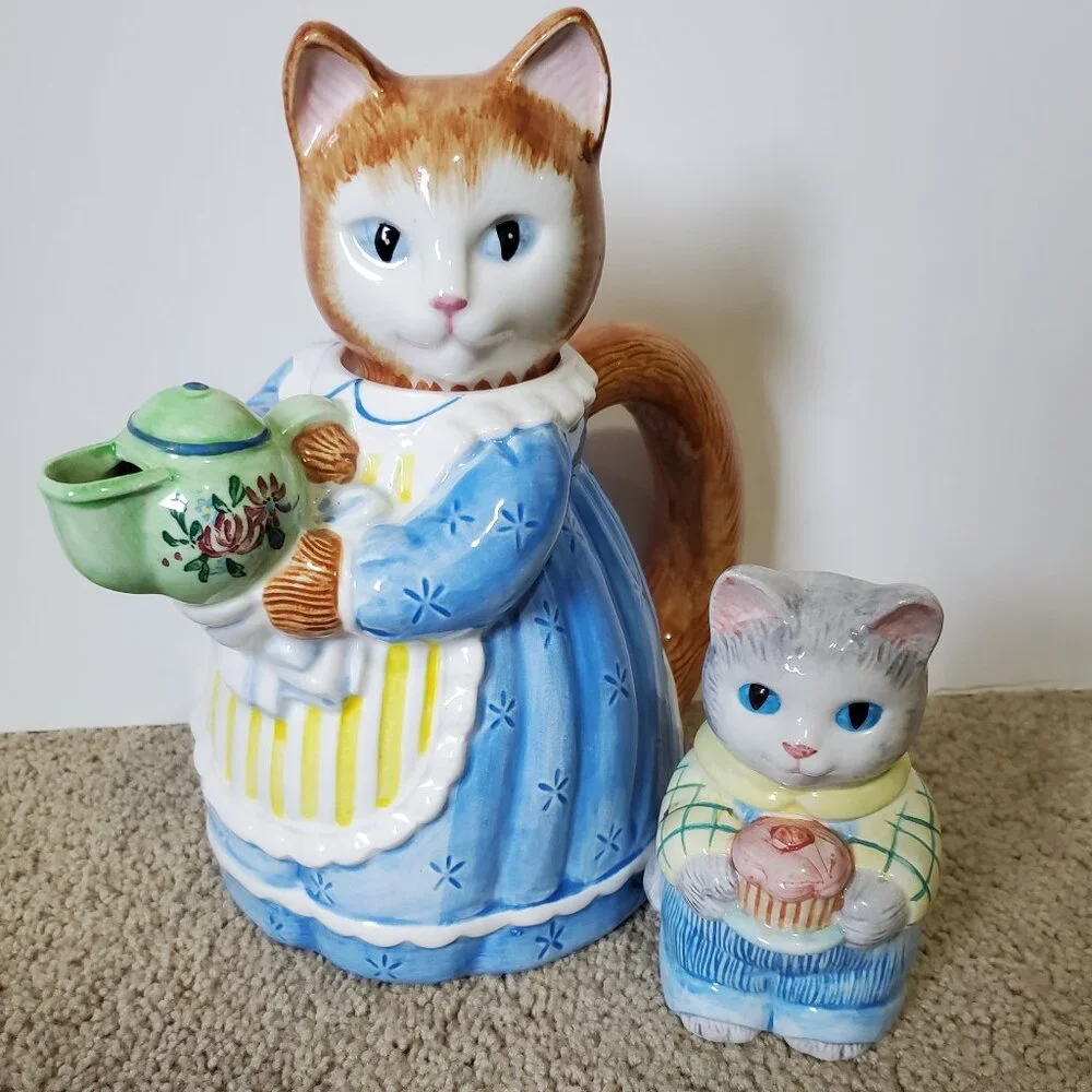 AVON 猫 ヴィンテージ ティーポット アメリカ 置物 アンティーク Avon | Kitchen | Vintage Avon Ceramic Cat Teapot | Poshmark